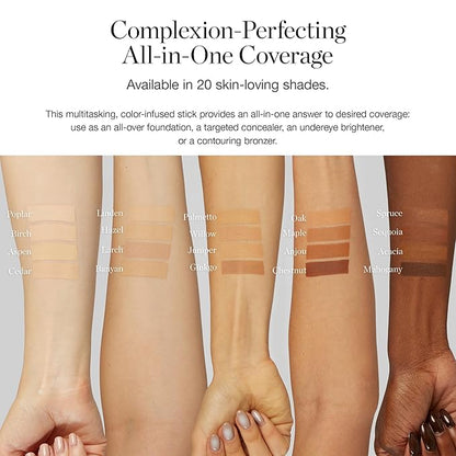 Ogee Sculpted Complexion Foundation Stick (Sequoia 13.5C - Deep Auburn, Copper Undertones) Full Coverage Foundation Makeup - Instantly Balance & Even Complexion - 70% Organic Ingredients