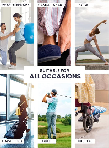 Anti Skid Non Slip Slipper Socks Men Grippy Socks Woman Yoga Pilates Barre Hospital Old Age | 2 Pairs, L/XL/XXL