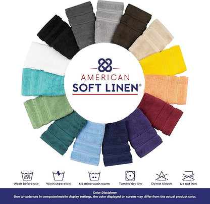 American Soft Linen Luxury Hand Towels for Bathroom, 600 GSM 100% Cotton Turkish 4 Piece Hand Towel Set, 600 GSM Hand Face Towels for Kitchen, Bordeaux Red Hand Towels