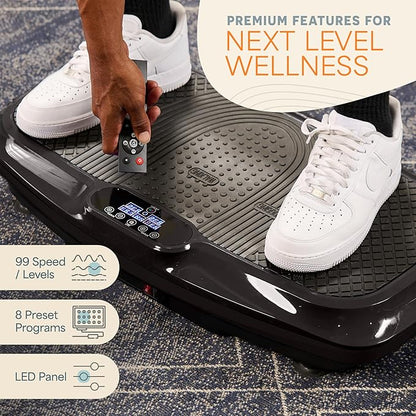 Lifepro Vibration Plate Exercise Machine with Magnetic Acupoints - Full Body Vibration Platform for Beginners and Recovery - Ideal Lymphatic Drainage Massager for Muscle Toning and Overall Fitness