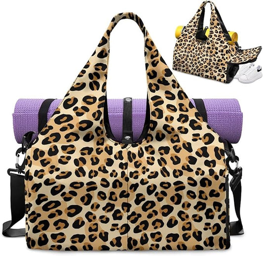 Yoga Mat Bag for Women Men Large Carryall Tote with Adjustable Shoulder Strap for Gym Yoga Travel Pilates Office