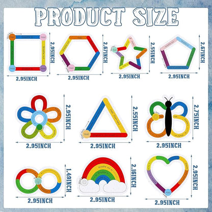Crtiin 50 Pieces Anxiety Sensory Stickers for Anxiety Relief Items Mental Health Stickers Fidget Textured Strips for Office Classroom Desk Relieve Adult Stress(Hold Style)