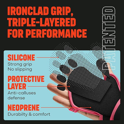 MAVA Open Gym Gloves for Men & Women; Padded Weight Lifting Gloves with Wrist Support for Comfort, Protection; Strong-Grip Fingerless Workout Gloves for Men & Women; Anti-Sweat Gym Accessories