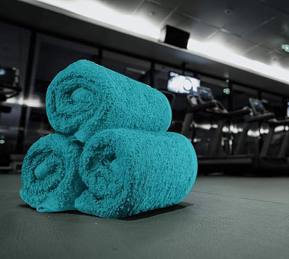 Utopia Towels 24 Pack Cotton Washcloths Set, 100% Ring Spun Cotton, Premium Quality Flannel Face Cloths, Highly Absorbent and Soft Feel Fingertip Towels, Turquoise