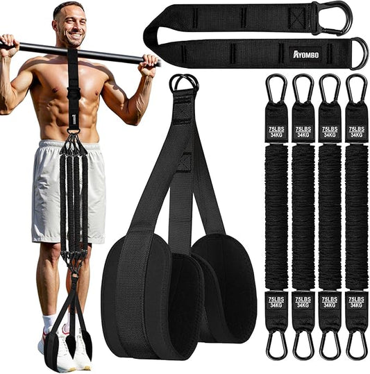 Pull Up Assistance Bands, Resistance Bands for Pull Up Bar Workout, Adjustable Heavy Duty Pull Up Assist Equipment with 4 Assistance Bands, Home Gym Fitness Exercise Strength Training