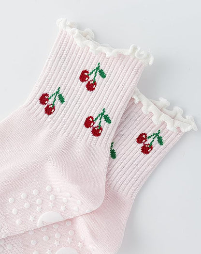 Yawlsow Pilates Grip Socks for Women Yoga Grippy Socks Cute Barre Non Skid Athletic Crew Sticky Sock Workout Hospital