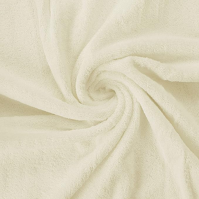 Utopia Towels 8 Piece Premium Towel Set, 2 Bath, 2 Hand, and 4 Wash Cloths, 600 GSM 100% Ring Spun Cotton, Highly Absorbent Towels for Bathroom, Gym, Hotel, and Spa, Ivory