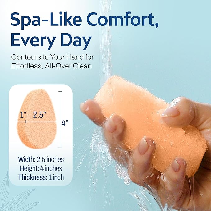 HartFelt [10 Pack] Gentle Exfoliating Facial Sponge for Face - Daily Cleansing Face Scrubber - Buf Dirt Away with Puf Styled Reusable Face Pads for Removing Makeup, Dirt, and Dead Skin