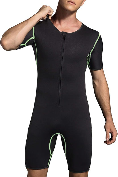 Bakerdani Men's Neoprene Waist Trainer Sauna Suit Body Shaper for Fitness Gym Exercise Training