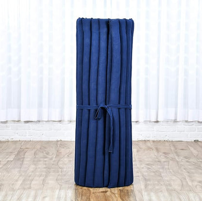 Leewadee - Kapok Roll Mat – Handcrafted Folding Sleep & Relaxation Mattress from Thailand, Ideal as Guest Bed, Camping Mat, Yoga Mat or Traditional Futon, 75 x 39 inches, Blue