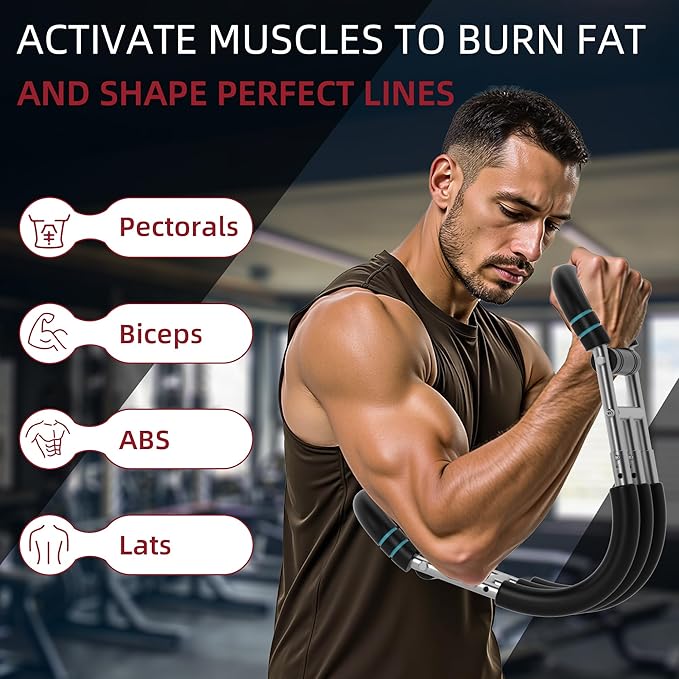 Twister Arm Trainer, Dual Triple-Spring, 30-180lb Adjustable, Chest Arm Shoulder Workout Equipment, Portable Detachable Arm Twister Exerciser for Men, Chest Expander for Gym Home Fitness