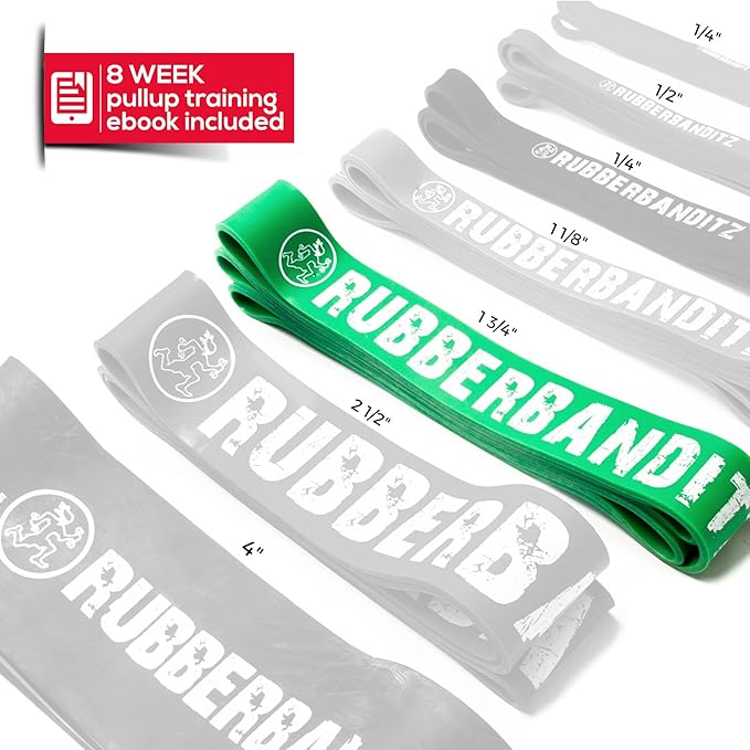 Rubberbanditz Pull Up Assist Resistance Bands Heavy Duty Loop Exercise Workout Bands for Powerlifting, Mobility, and Stretching