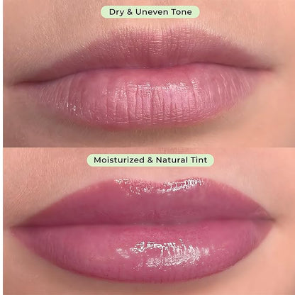 The Beauty Spy Yuli Color Changing Lip Oil - Korean Fruit Lip Gloss - pH-Reactive Formula with Argan Oil, Squalane, Shea Butter - Hydrate & Soften Lips, Glass Shine Effect (Green Plum)