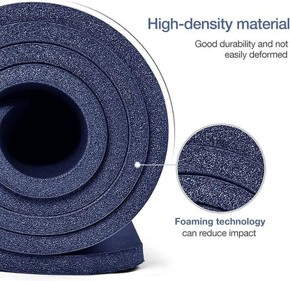 Yoga Mat Non Slip NBR Thick Yoga Mat, 72"L x 32"/24"W x 0.6"/0.4"TH (185cm x 80cm/61cm x 15mm/10mm), Anti-Tear Exercise Mat with Carrying Strap and Bag, Workout Mats for Yoga, Pilates, Floor Exercises