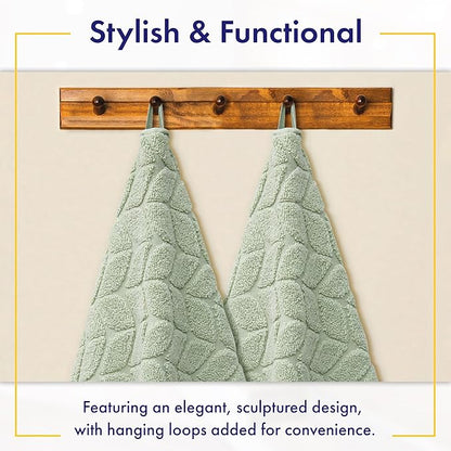 Ultra Soft & Stylish 700 GSM Luxury Bath Towels - 100% Zero-Twist, Long-Staple Cotton - Remarkably Absorbent & Quick Drying - 6 Piece Towel Set (Eucalyptus Green)