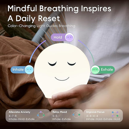 Breathing Pal 'Benny'- Mindfulness Breathing Light, Guided Visual Meditation Breathing Light, Anxiety Relief Items for Calm Down Corner/Meditation/Sleep for Adult&Kid