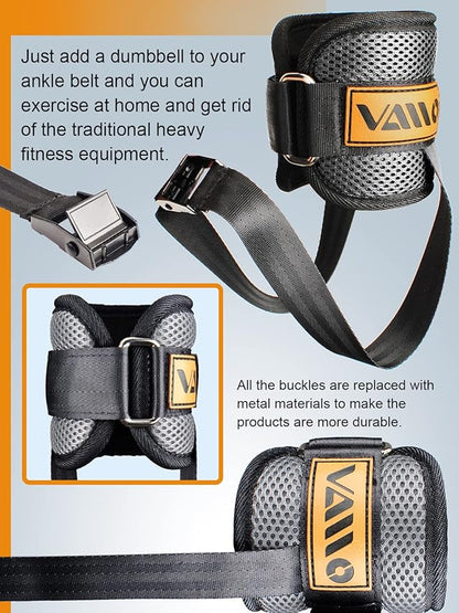 VAIIO Adjustable Weight Dumbbell Ankle Straps, Ankle Bands for Working Out Booty Workouts-Kickbacks, Leg Extensions, Lower Body Strength Training, Pelvis Muscle Exerciser for Men and Women