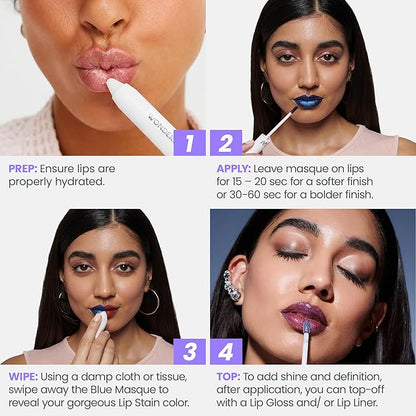 Wonderskin Wonder Blading All Day Lip Stain Peel Off Masque - Long Lasting, Waterproof and Transfer Proof Pink Lip Tint, Matte Finish Peel Off Makeup (Beautiful Masque)