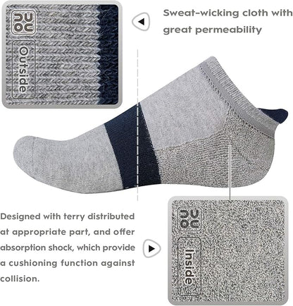 unenow Unisex Non Slip Grip Socks with Cushion for Yoga Pilates Barre Home & Hospital