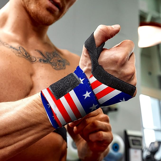 WOD Nation Wrist Wraps for Weightlifting & Strength Training – Professional Gym Straps w/Thumb Loop for Men & Women