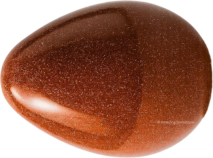 Amazing Gemstone Red Goldstone Crystal Yoni Egg, 2 Inches - Premium Crystals and Healing Stones Yoni Egg for Pelvic Floor Health, Natural Healing Crystal Eggs for Meditation and Stress Relief