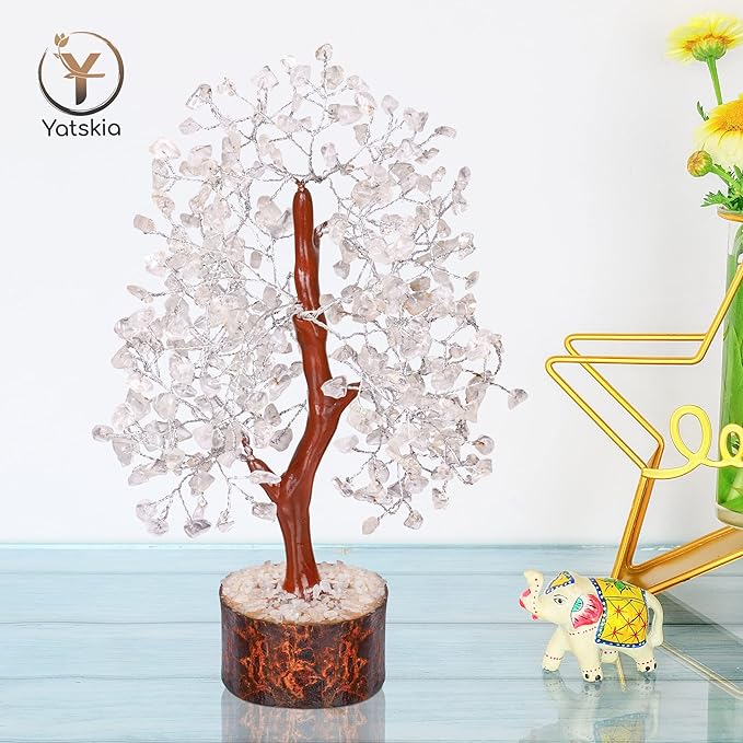 Clear Quartz Crystal - Tree of Life Chakra, Stone Clear, Artificial Trees, Fungshui Decorations, Crystal Money Tree, Crystal Luck