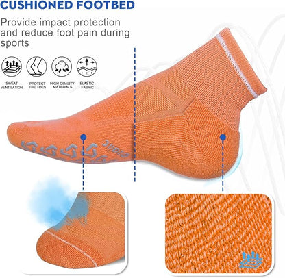 Ozaiic Non Slip Socks Grip for Yoga Home Workout Pure Barre, Pilates, Hospital, Ideal Cushion Socks for Men and Women