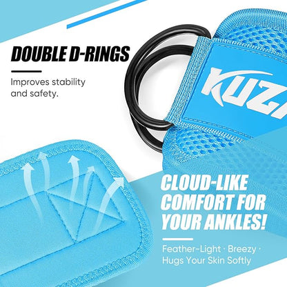 Ankle Resistance Bands with Cuffs, Ankle Weights Bands for Working Out, Women Leg and Glutes Workout Equipment, Exercise Bands for Kickbacks, Butt and Booty Trainer, Home Gym Fitness Equipment