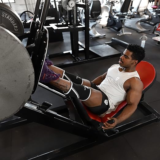 Gymreapers Knee Sleeves (1 Pair) With Gym Bag - IPF Approved - Knee Sleeve & Compression Brace for Squats, Fitness, Weightlifting, and Powerlifting 7MM Sleeve Pair - For Men & Women (Large)