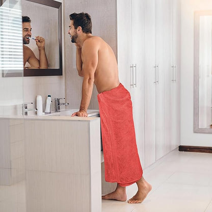 Utopia Towels Luxurious Jumbo Bath Sheet 2 Piece, 600 GSM, 35 by 70 Inches, 100% Ring Spun Cotton, Highly Absorbent and Quick Dry Extra Large Bath Towel, Super Soft Towel, Coral
