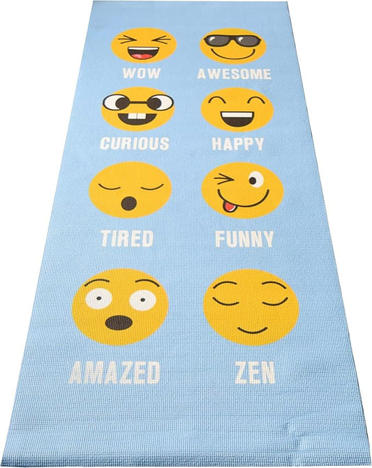 Bean Products Yoga Mat for Exercise - Non Slip Thick Comfortable Workout Floor Mat for Adults and Kids - Eco Friendly Foldable Yoga Mat for Yoga, Pilates, Gym and Stretching