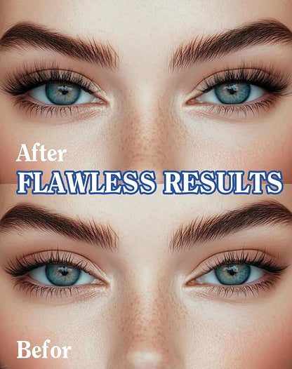 Lashes Cateye Wispy False Eyelashes Volume Flared Mink Eyelash Strip Lashes Soft Cat Eye Lash Natural Pack 7 Pairs Everyday 17MM D74