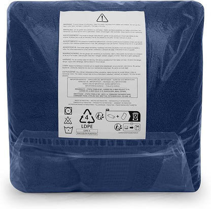 Utopia Towels Luxurious Jumbo Bath Sheet 2 Piece, 600 GSM, 35 by 70 Inches, 100% Ring Spun Cotton, Highly Absorbent and Quick Dry Extra Large Bath Towel, Super Soft Towel, Navy
