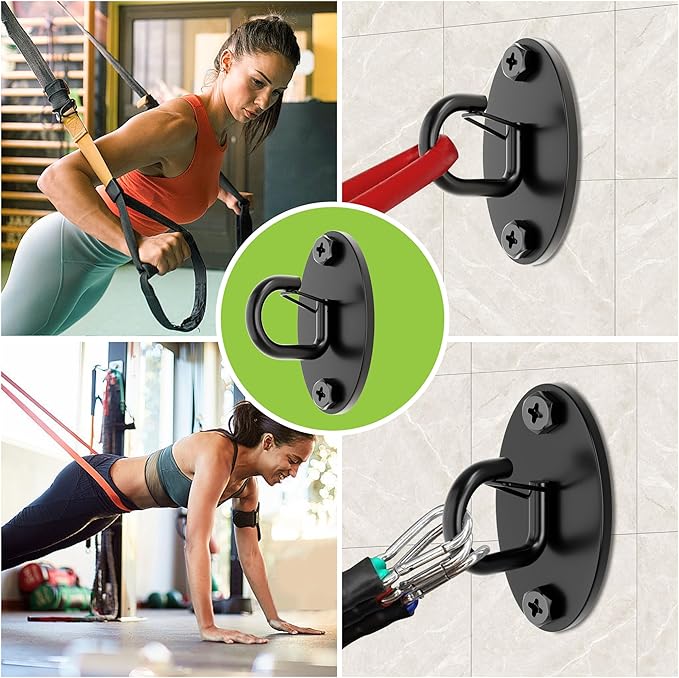 Resistance Band Wall Anchors System, Wall Mount Workout Anchors for Exercise Bands