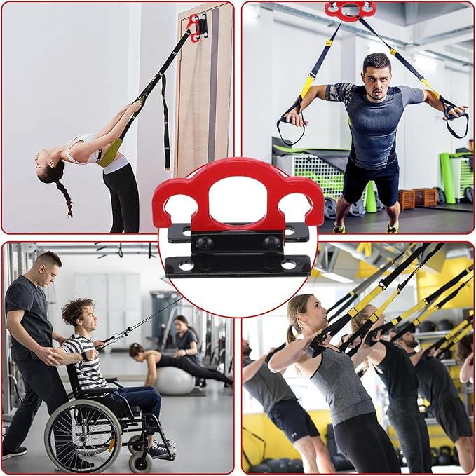 Resistance Band Wall Anchors,Workout Wall Mount Anchor,Band Wall Mounts Gym Anchor,Band Hooks, Space-Saving Wall-Mounted Clip for Home Gym Workouts,for Strength Training,Fitness,Physical Therapy