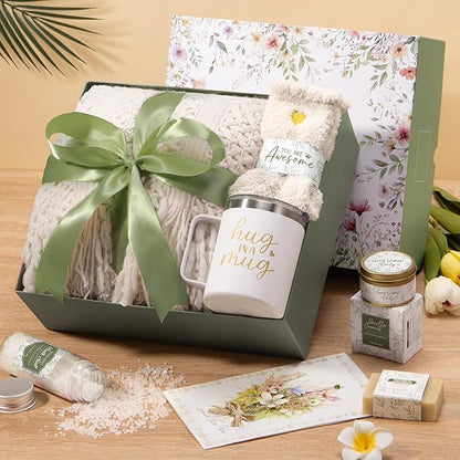 Self Care Gifts for Women Get Well Soon Gifts, Birthday Gifts for Women Care Package, Sympathy Gift Baskets Spa Gifts Thinking of You Mothers Day Inspirational Gifts for Mom Her Wife Friend Grandma