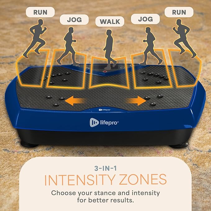 Lifepro Vibration Plate Exercise Machine with Magnetic Acupoints - Full Body Vibration Platform for Beginners and Recovery - Ideal Lymphatic Drainage Massager for Muscle Toning and Overall Fitness