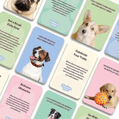 Daily Motivational and Inspirational Cards for Dog Lovers | Uplifting Positive Affirmations & Proven Techniques for Stress & Anxiety Relief | Dog Mom Gift for Women | Self Care Gifts for Women, Friend