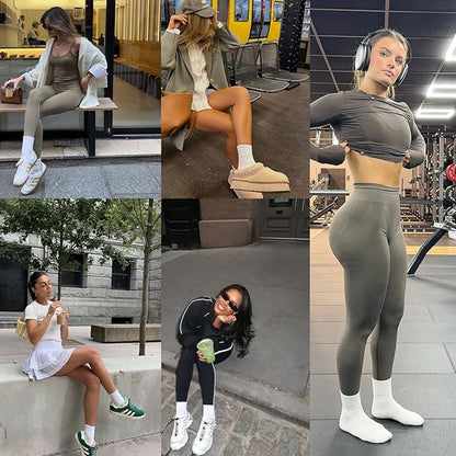 3 Pairs Pilates Socks with Grips for Women Non Slip Grip Socks for Yoga Barre Hospital Workout