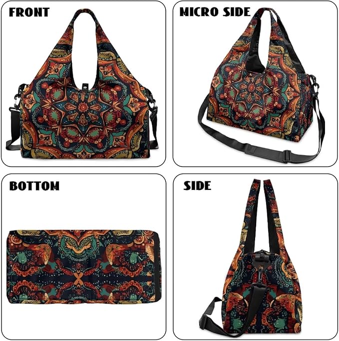 Yoga Mat Bag for Women Men Large Carryall Tote with Adjustable Shoulder Strap for Gym Yoga Travel Pilates Office
