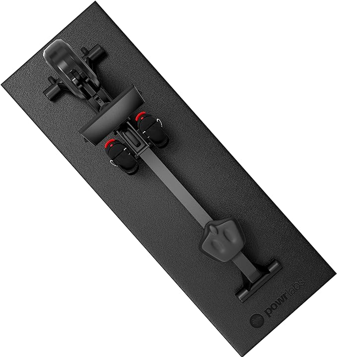 Powr Labs Rowing Machine Mat, Treadmill Mat for Carpet & Hardwood Floors - Rower Mat for Hydrow, Concept 2, Peloton Rower, Exercise Equipment, Gym Equipment