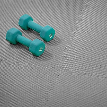 IncStores Fitness Foam Flooring Tiles | Low-Profile Interlocking Foam Tiles for Lightweight Floor Protection in Your Home Gym, Playroom, and More