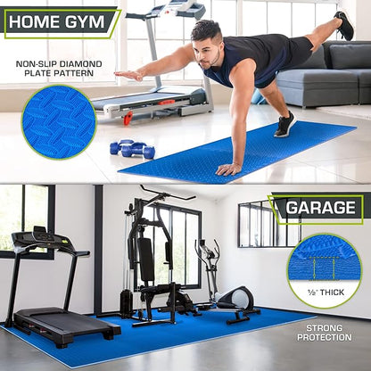 ProsourceFit Puzzle Exercise Mat ½ in, EVA Interlocking Foam Floor Tiles for Home Gym, Mat for Home Workout Equipment, Floor Padding for Kids