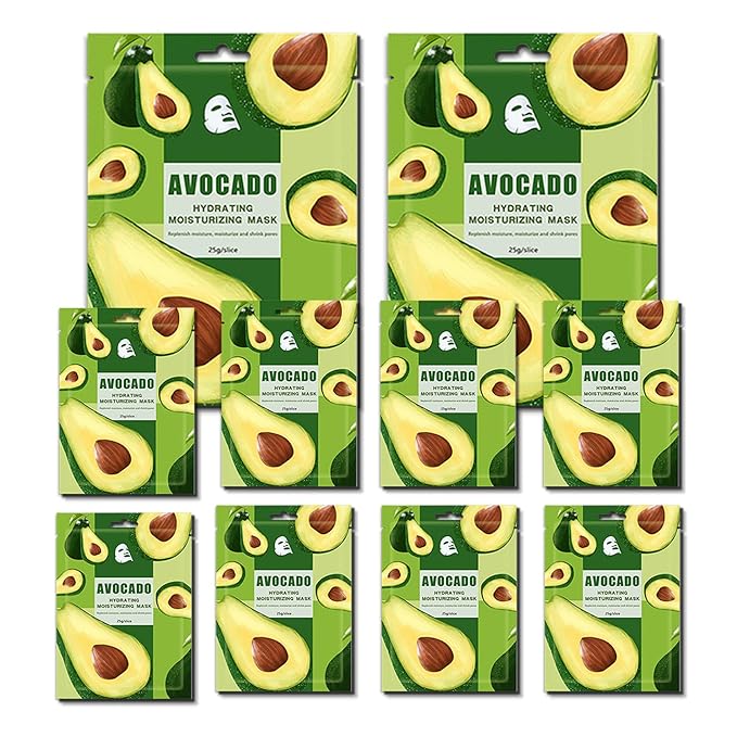Face Masks Skincare,Hydrating Sheet Masks,Collagen Night Wrapping Mask,Facial Mask for Men&Women,with Collagen Essence and Fruit Extracts,Nourishing and Moisturizing for All Skin Types 10 Pack B8
