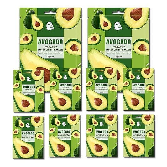 Face Masks Skincare,Hydrating Sheet Masks,Collagen Night Wrapping Mask,Facial Mask for Men&Women,with Collagen Essence and Fruit Extracts,Nourishing and Moisturizing for All Skin Types 10 Pack B8