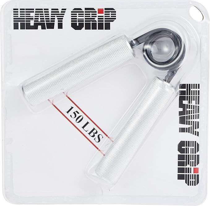 Black Mountain Products Grip Strengthener, 100 lb Silver Aluminum, Stainless Steel