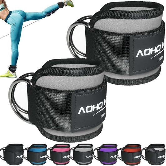 Ankle Strap for Cable Machine Attachments, Gym Accessories for Women and Men, Neoprene Ankle Cuffs for glute Kickback, Leg Workouts ande Booty Hip Abductors Exercise