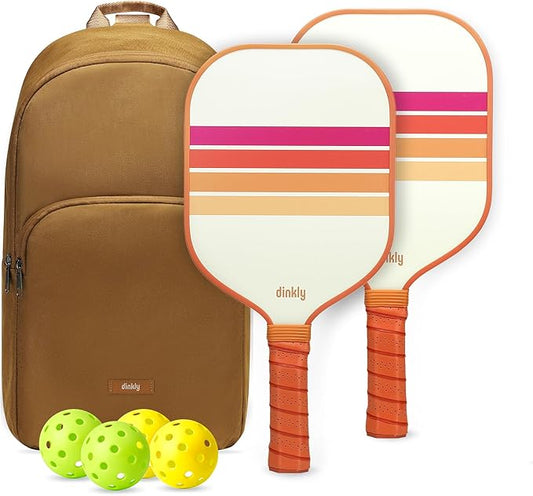 Pickleball Paddles Set of 2/4- USAPA Approved Graphite/Fiberglass Pickleball Racket, 2 Pickleball Rackets, 4 Balls and 1 Portable Carry Bag, Aesthetic Pickle Ball Set for Men Women Beginners