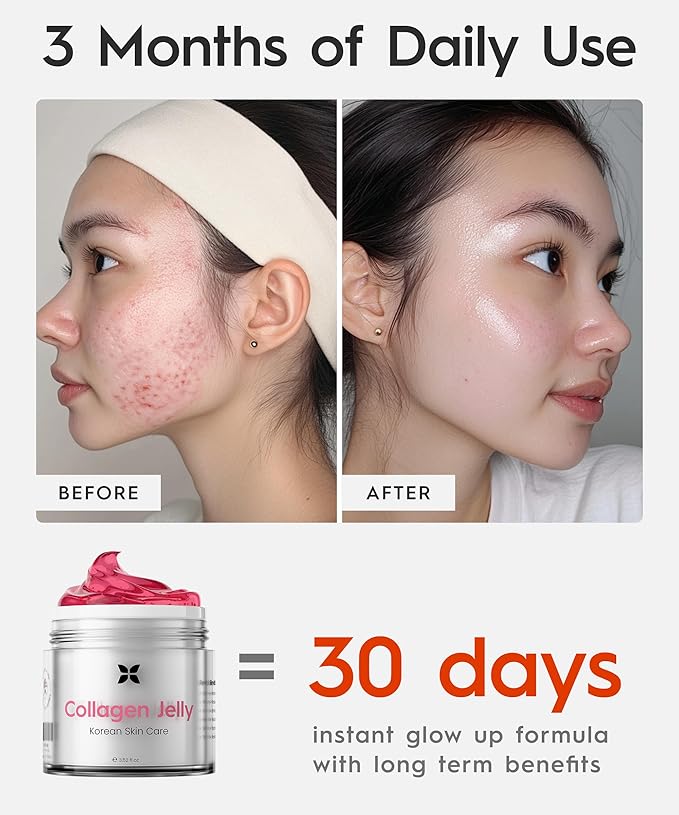 REVO Collagen Jelly 100ml– Korean Anti-Aging Plumping Formula with Hydrolyzed Collagen, Niacinamide, Hyaluronic Acid & Vitamin C – Skincare for Glass Glow Skin, Wrinkle Repair & Even Tone