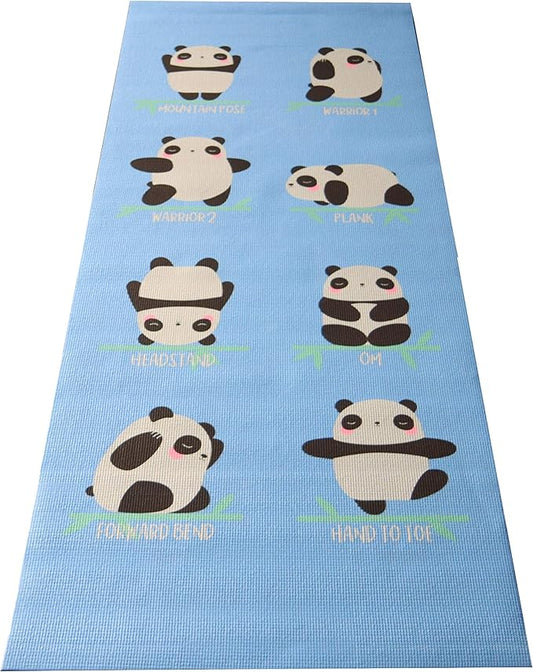 Bean Products Yoga Mat for Exercise - Non Slip Thick Comfortable Workout Floor Mat for Adults and Kids - Eco Friendly Foldable Yoga Mat for Yoga, Pilates, Gym and Stretching